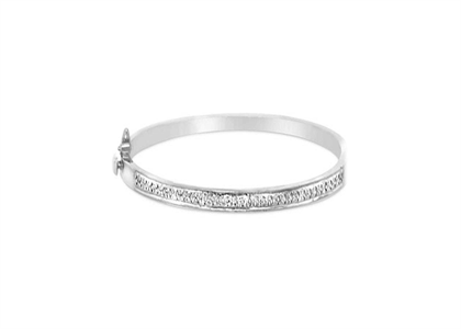 Silver Plated CZ Studded Tennis Bracelet